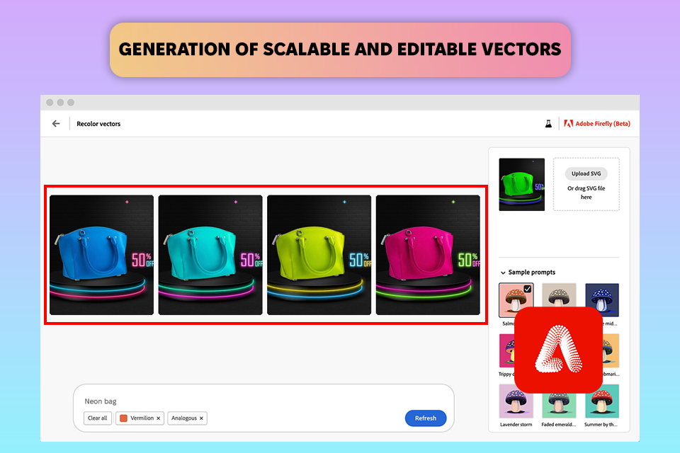 adobe firefly imagens vetoriais