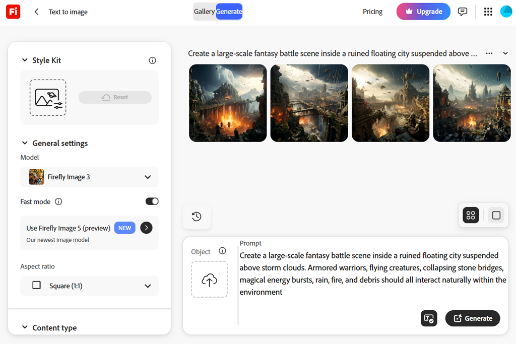 adobe firefly interface