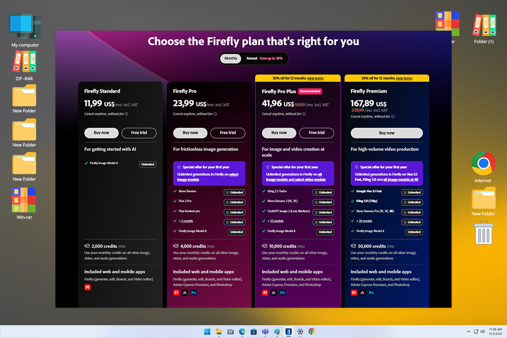adobe firefly prices