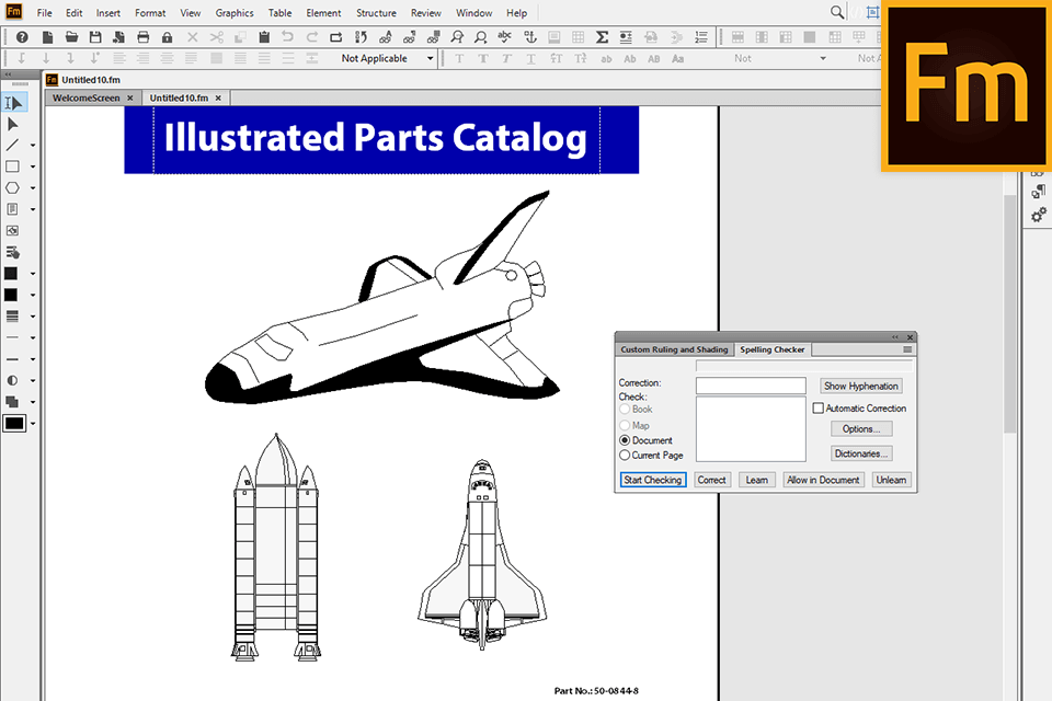 واجهة Adobe FrameMaker