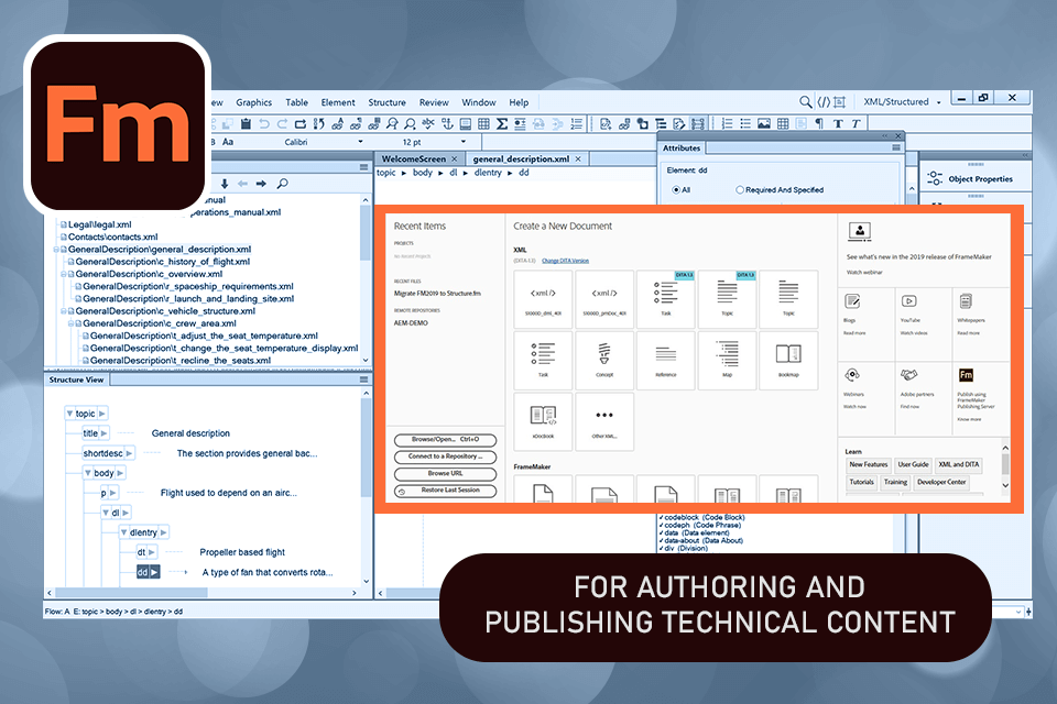 adobe framemaker interface