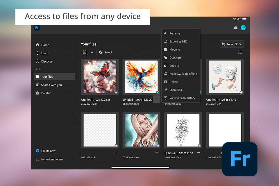 adobe fresco file management