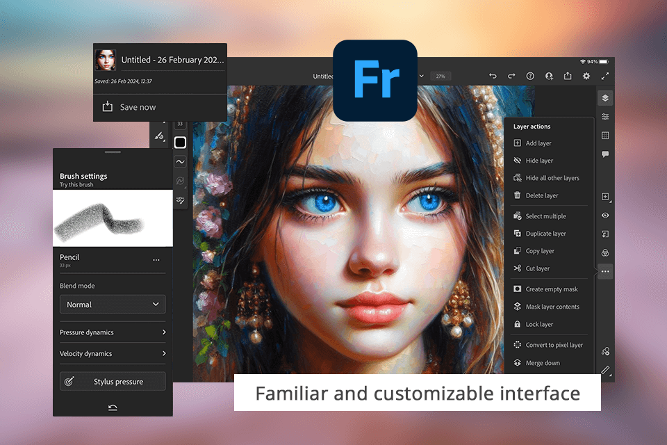 adobe fresco interface