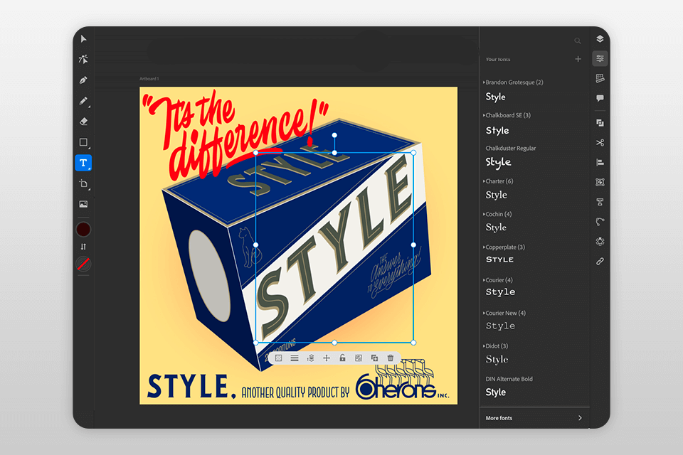 Adobe Illustrator التطبيق لواجهة مصممي الويب
