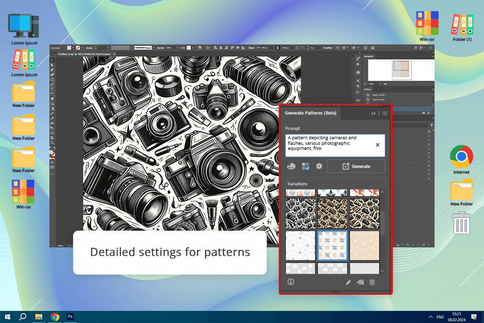 adobe illustrator text to pattern interface