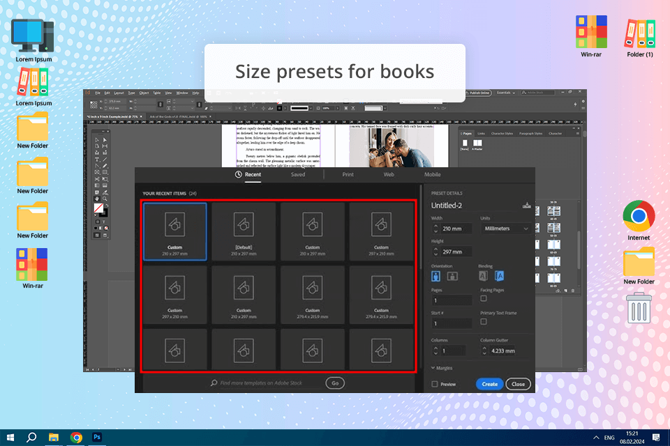 adobe indesign book design software
