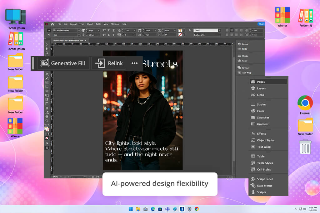 adobe indesign generative fill feature