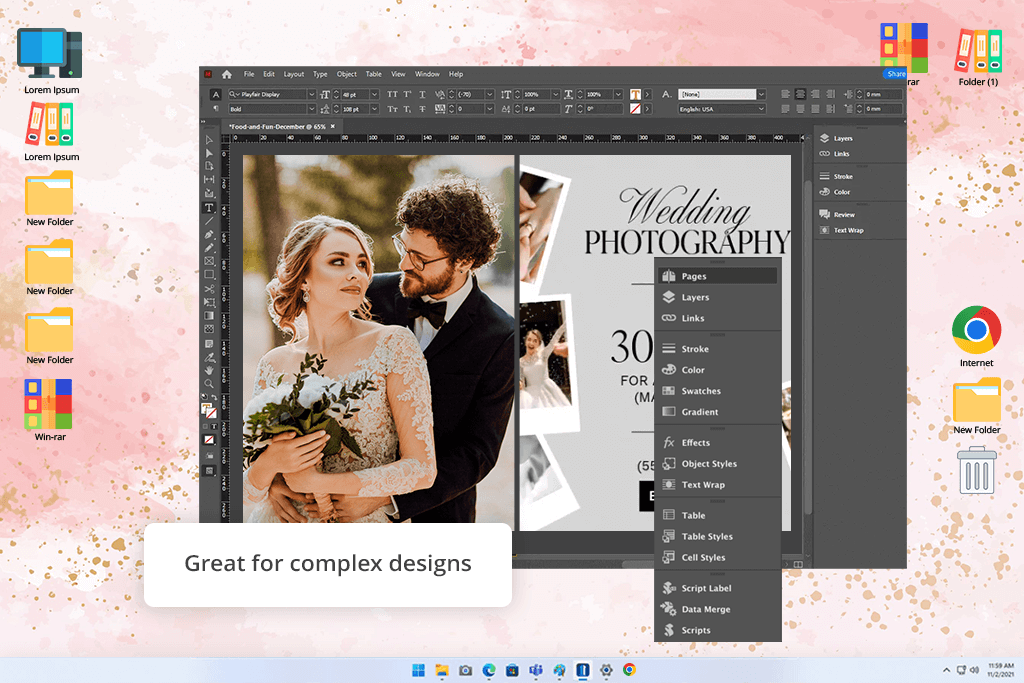 adobe indesign software interface