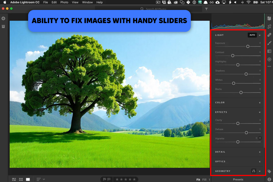 adobe lightroom cc 2018 interface