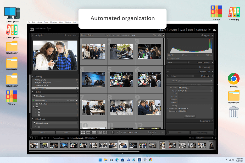 adobe lightroom classic photo organizing software interface