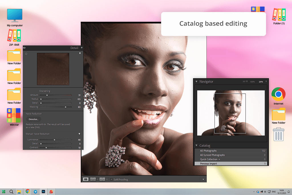 adobe lightroom classic sony raw editor
