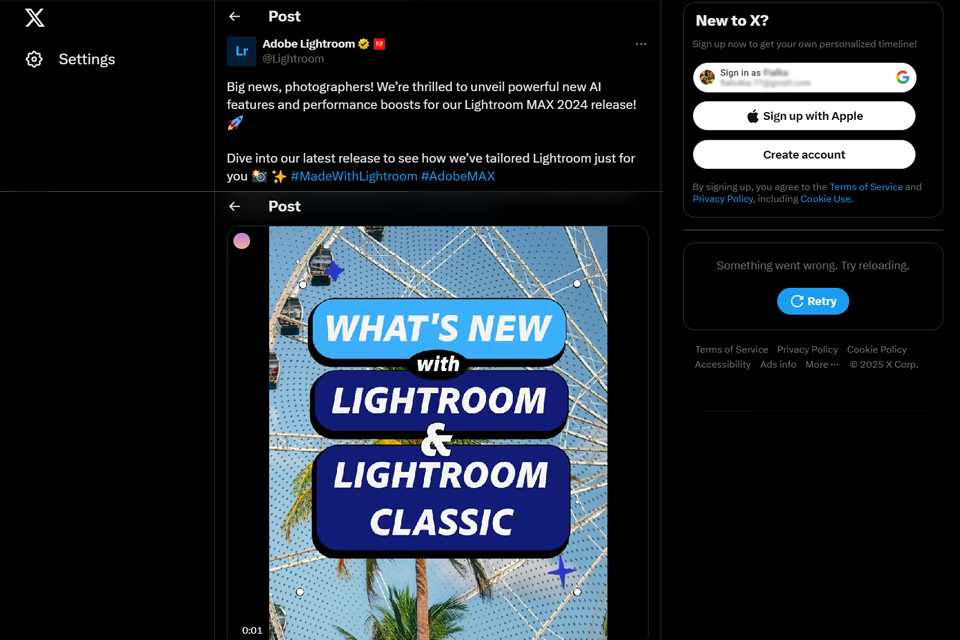adobe lightroom مشاركة