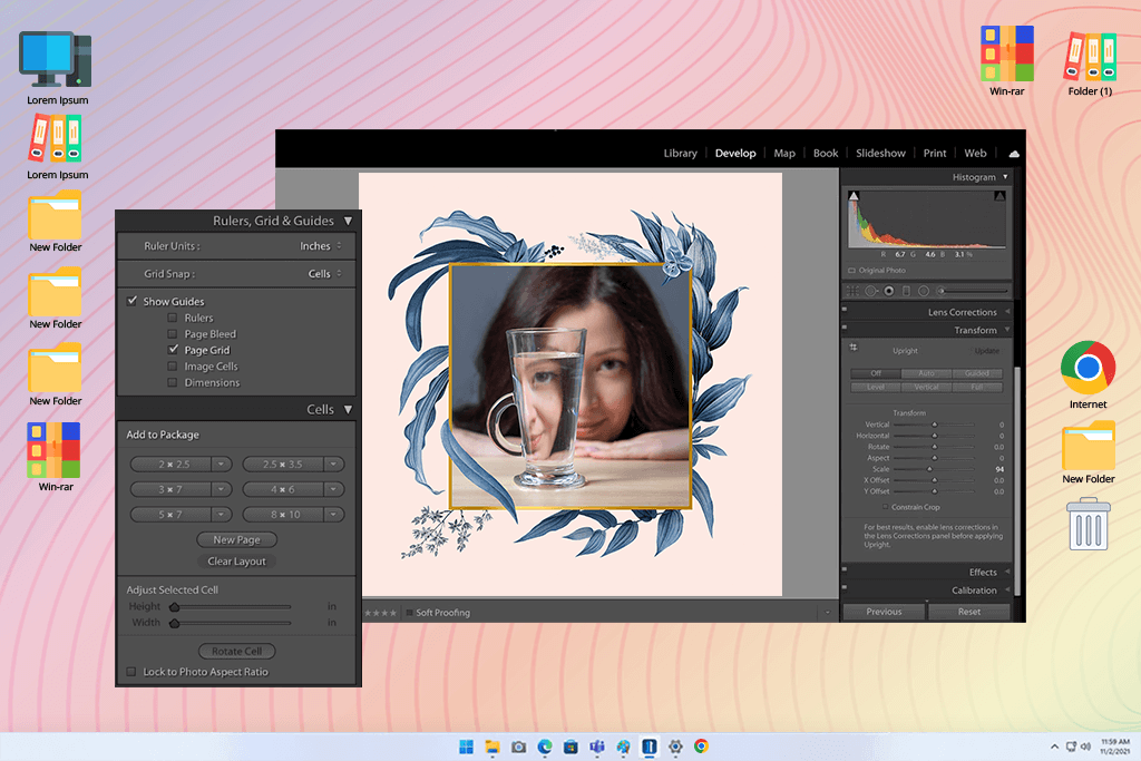 adobe lightroom software for photo borders