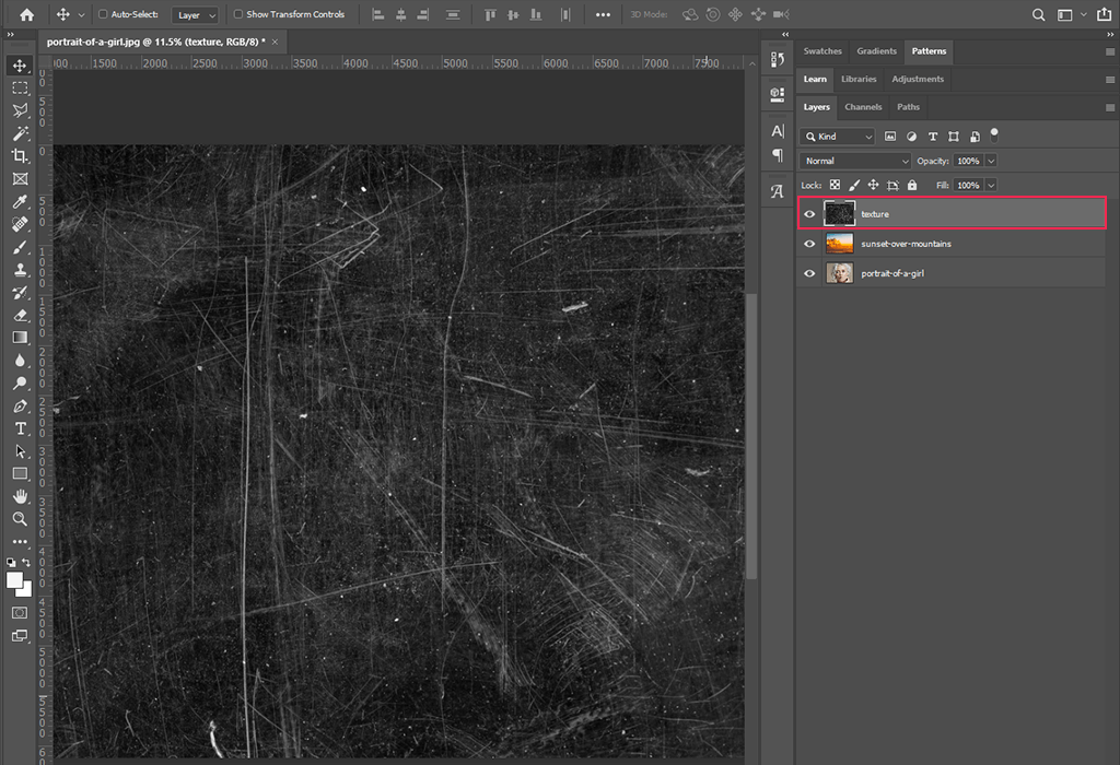 أدوبي فوتوشوب يضع صورًا متعددة تعمل مع الزخارف