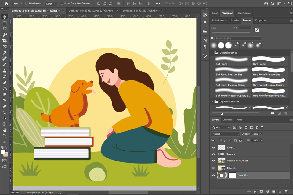 adobe photoshop الواجهة