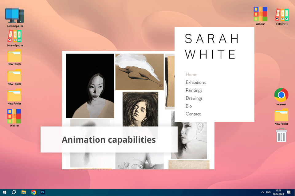 adobe portfolio examples sarah white