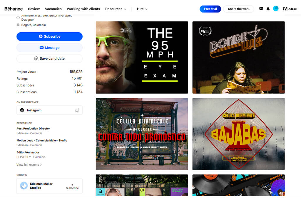 adobe portfolio for students