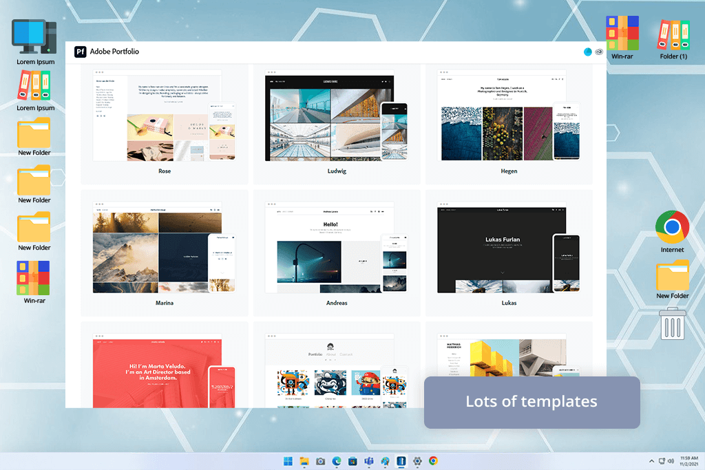 adobe portfolio templates