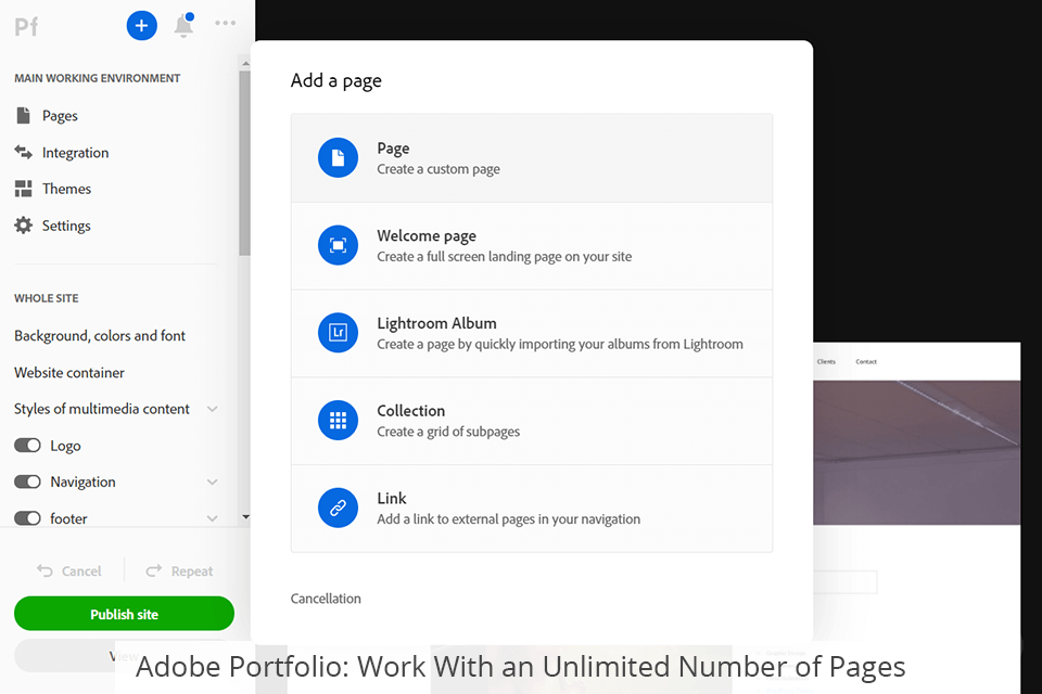 محفظة adobe عدد غير محدود من الصفحات
