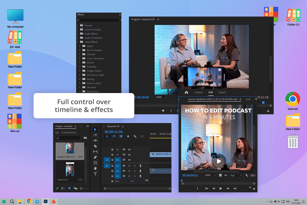 adobe premiere interface