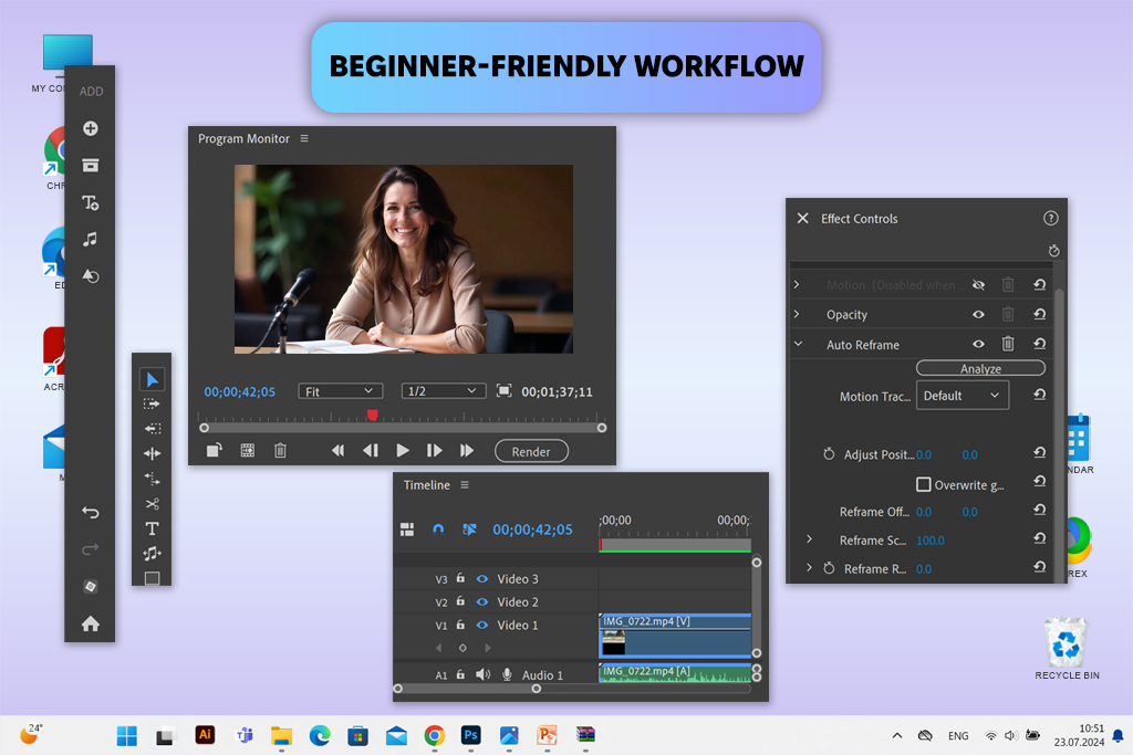 adobe premiere elements beginner video editor interface