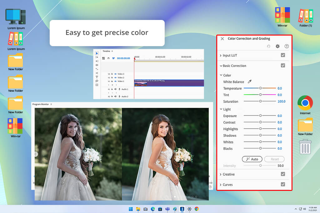 adobe premiere elements color control