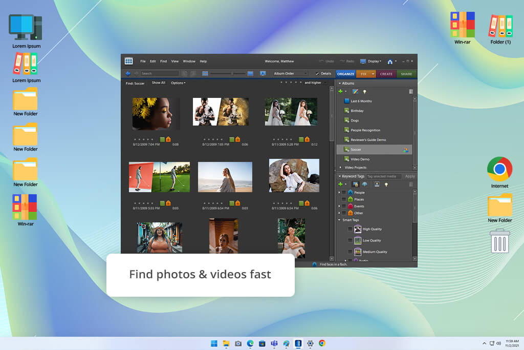 adobe premiere elements media organization