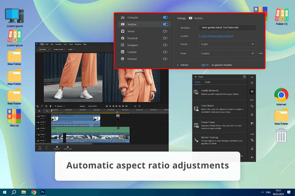 adobe premiere elements interface