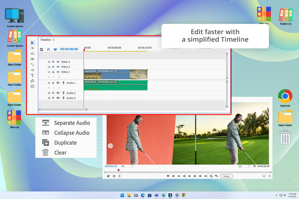 adobe premiere elements timeline
