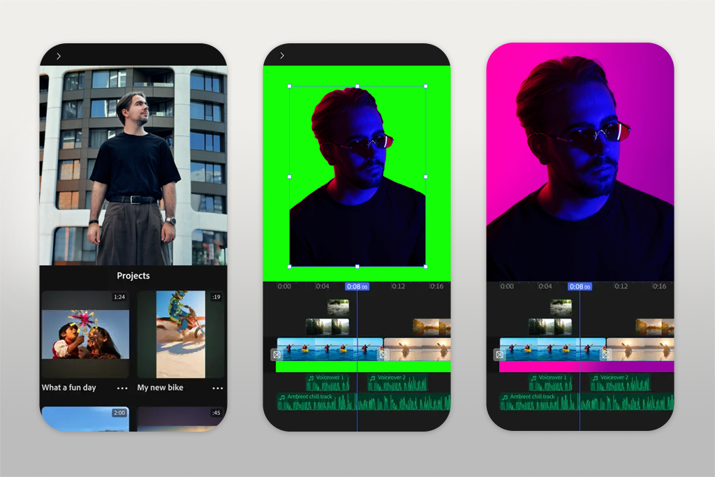 adobe premiere on iphone free green screen app