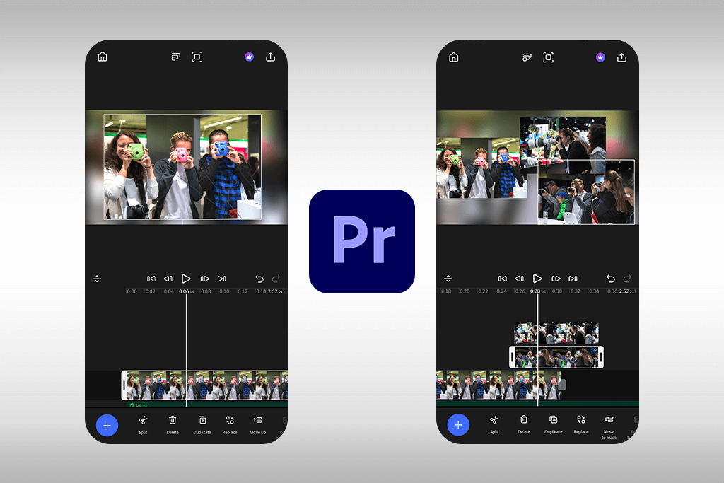 adobe premiere on iphone video collage app