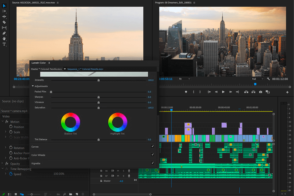 adobe premiere pro interface