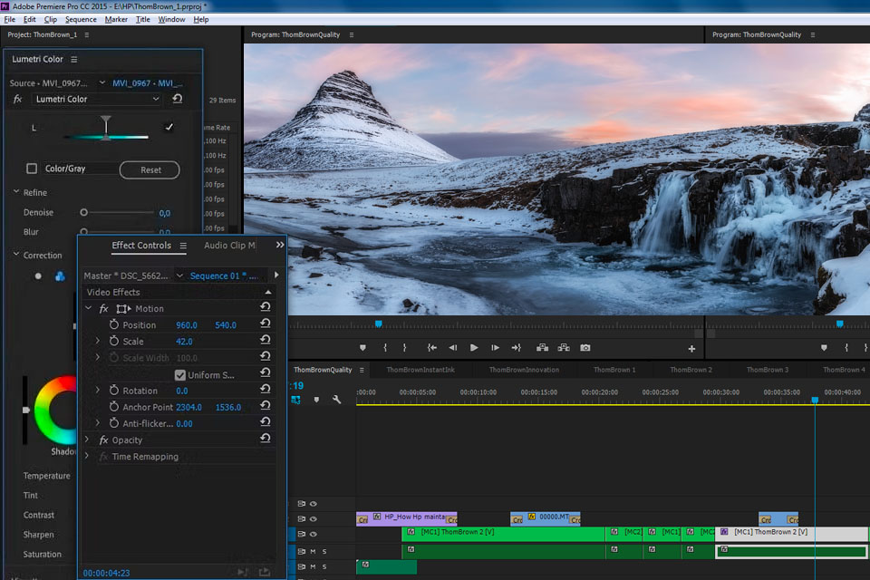 adobe premiere pro video editing software for windows interface