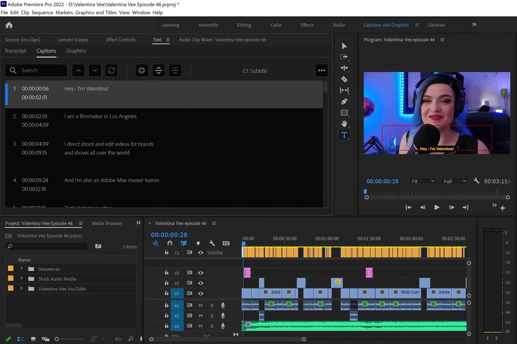 adobe premiere pro video to text converter