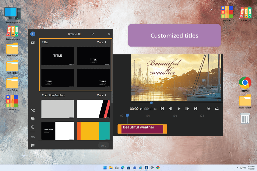 adobe premiere rush titles