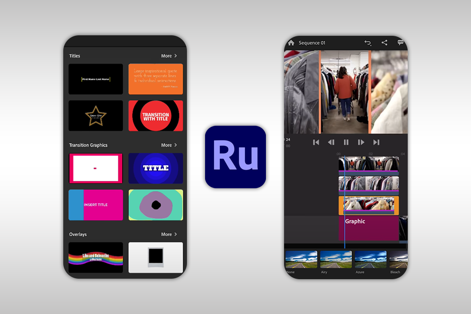 adobe premiere rush video collage app