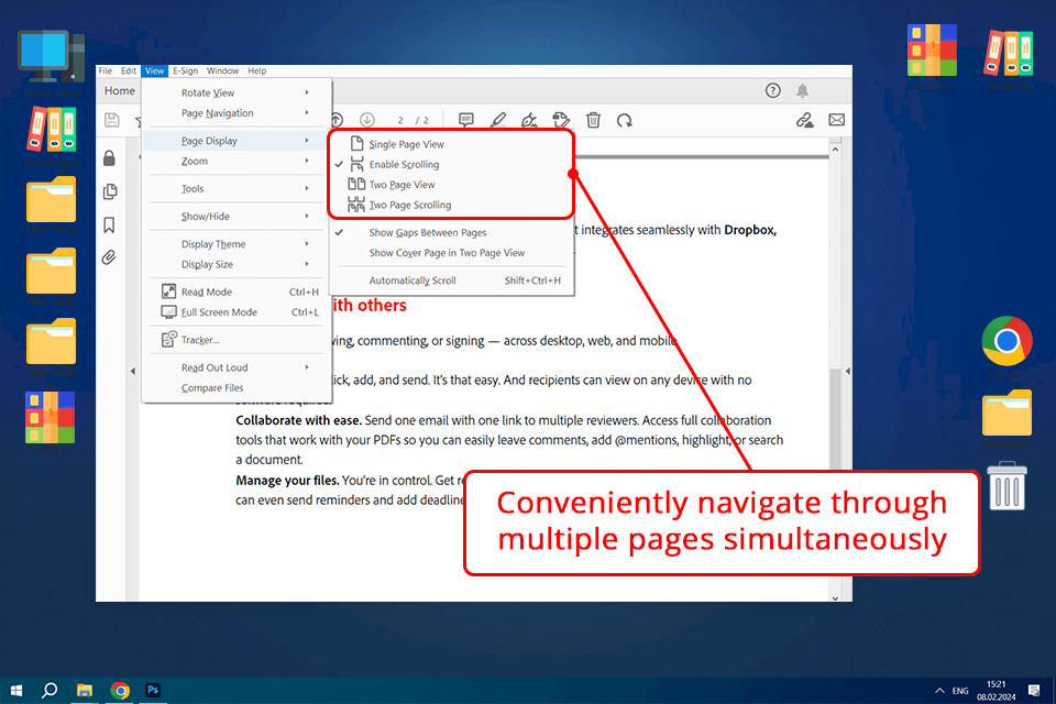 adobe reader 9.1 screen