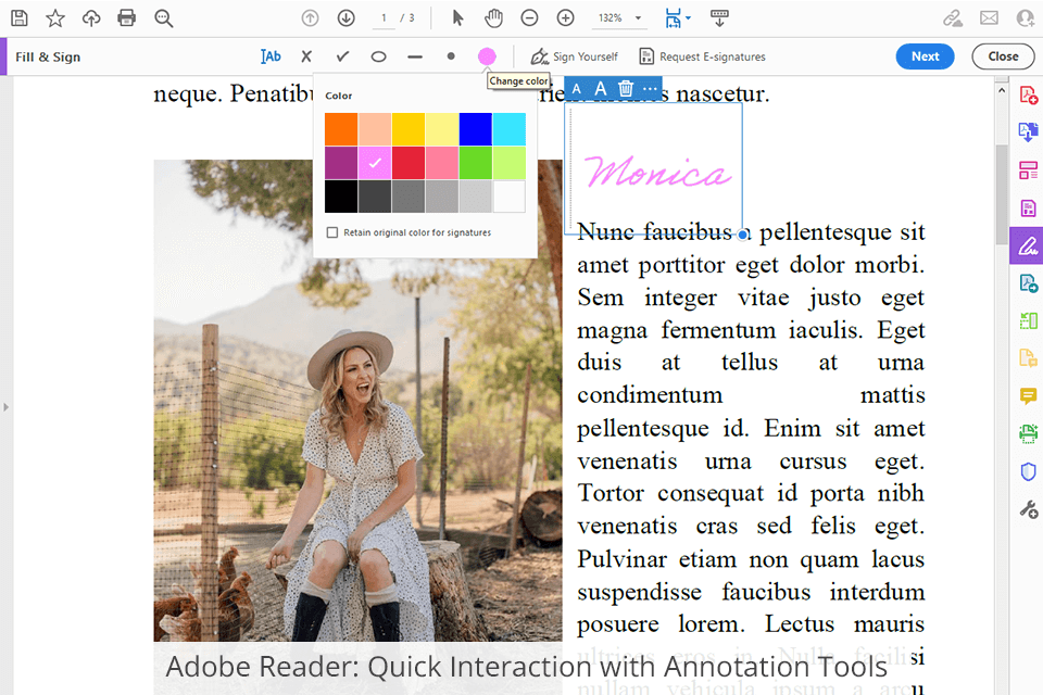 adobe reader quick interaction with annotation tools