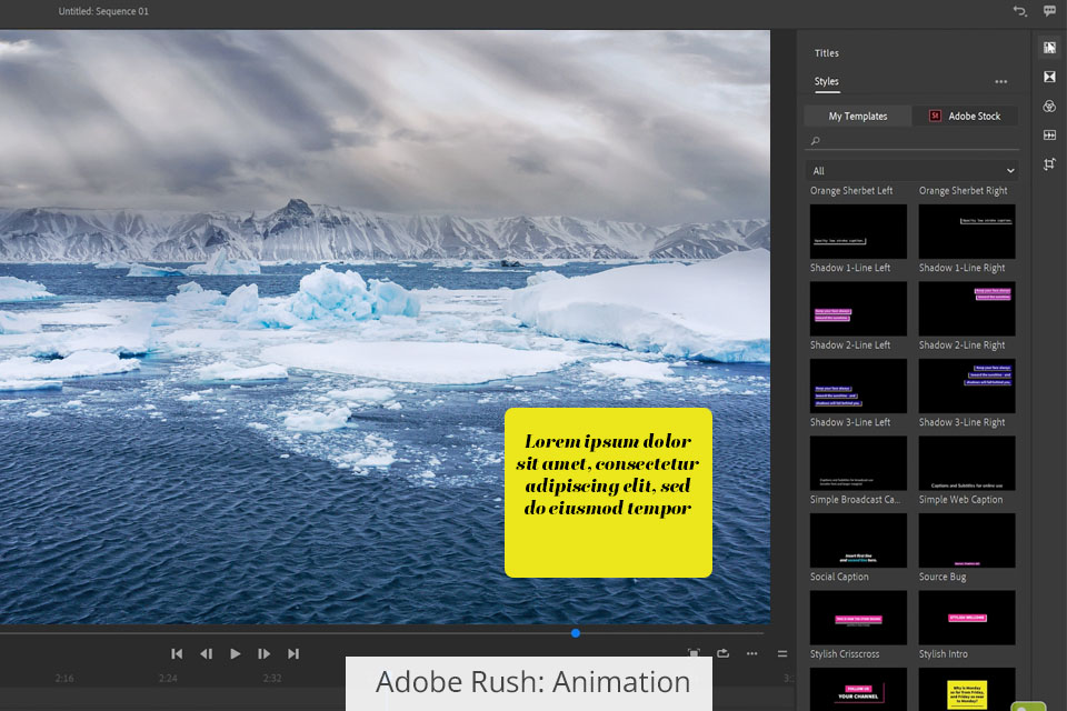 adobe rush animation
