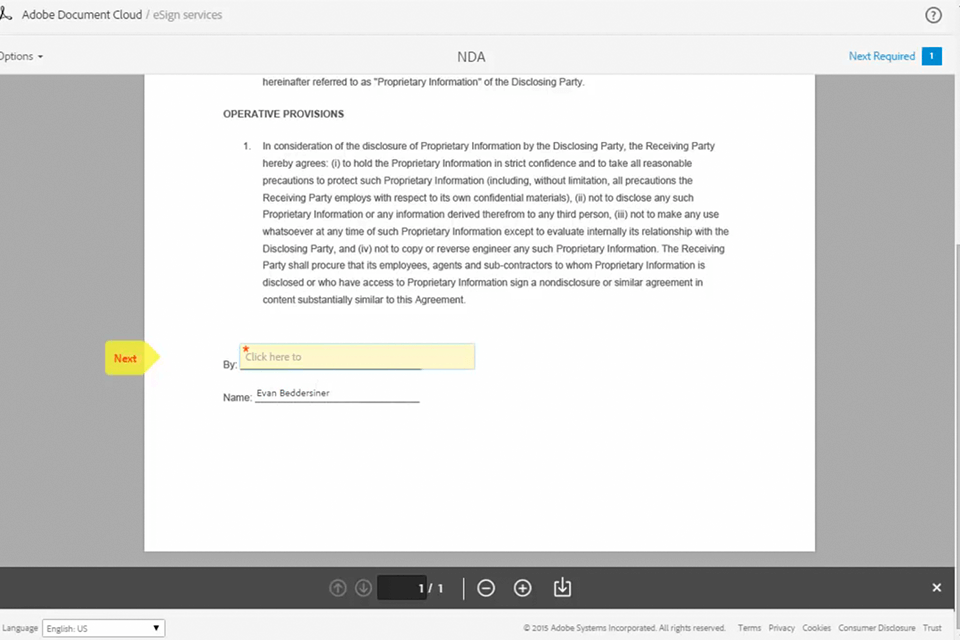 adobe sign document setup