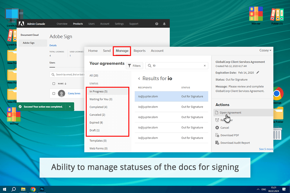 adobe sign screen