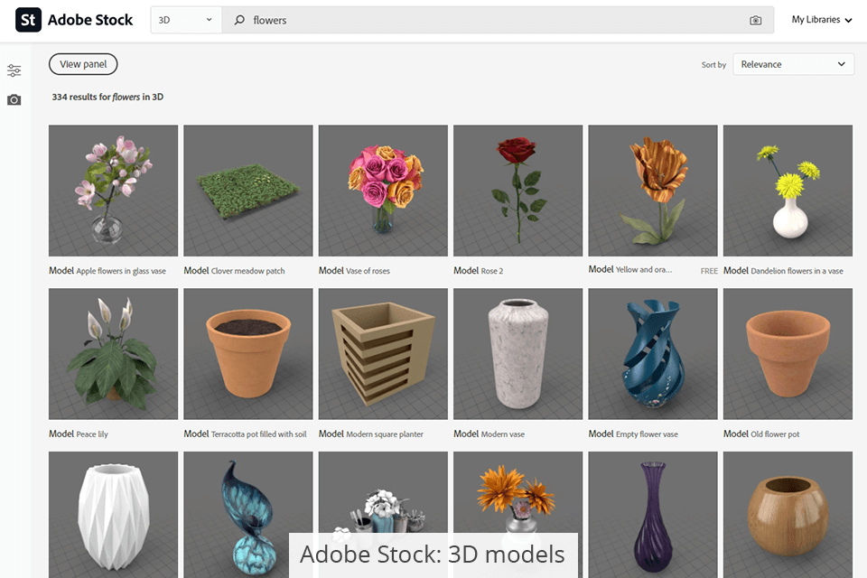 adobe stock 3d models collection