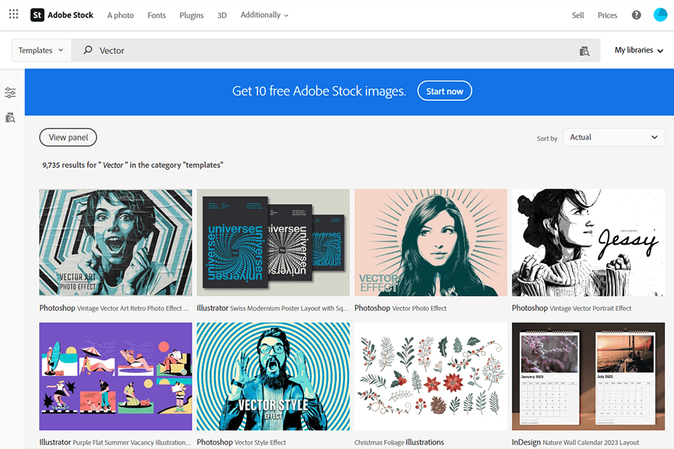 adobe stock alternative to vecteezy interface