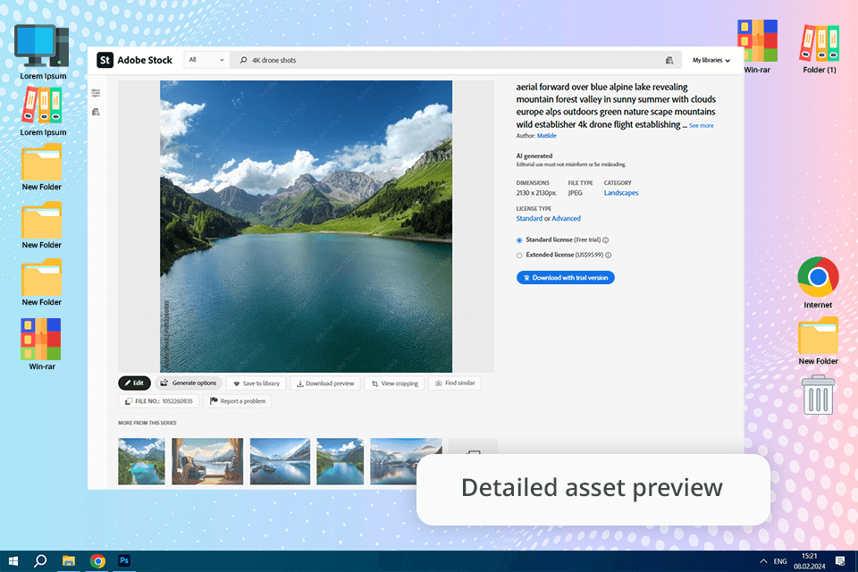 adobe stock asset preview