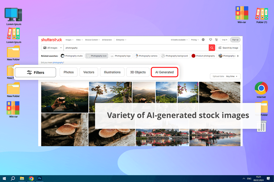 shutterstock interface