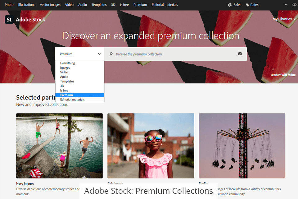 مجموعات Adobe Stock Premium
