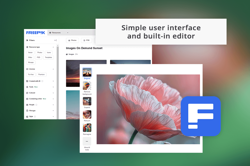 freepik interface
