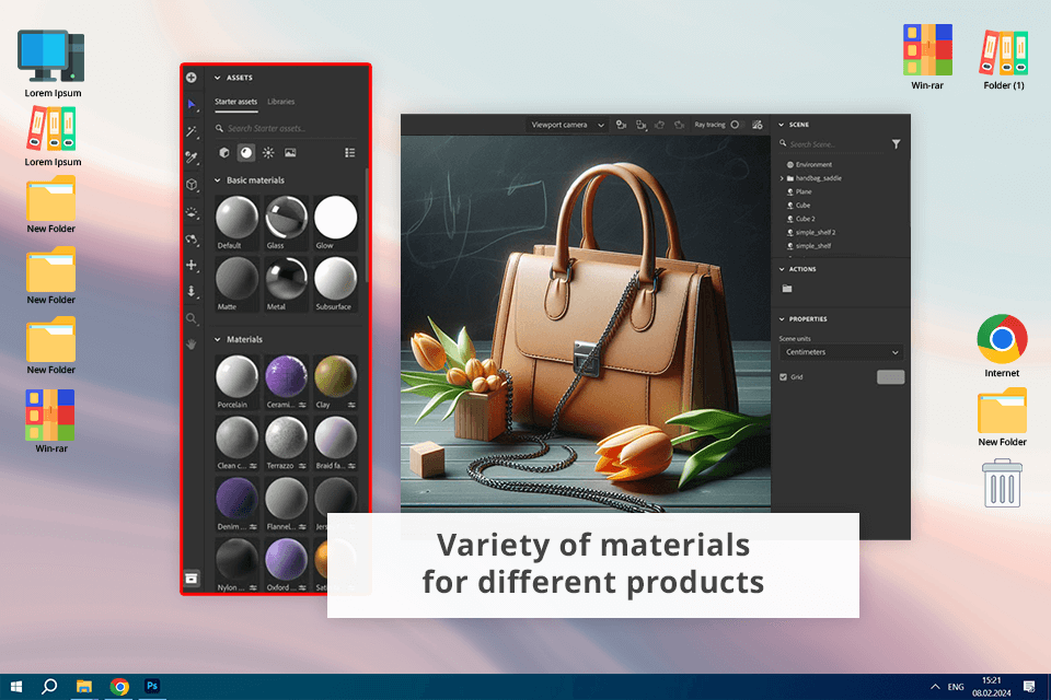 adobe substance 3d stager interface