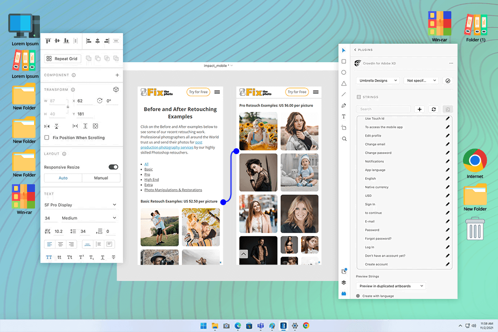adobe xd web design software
