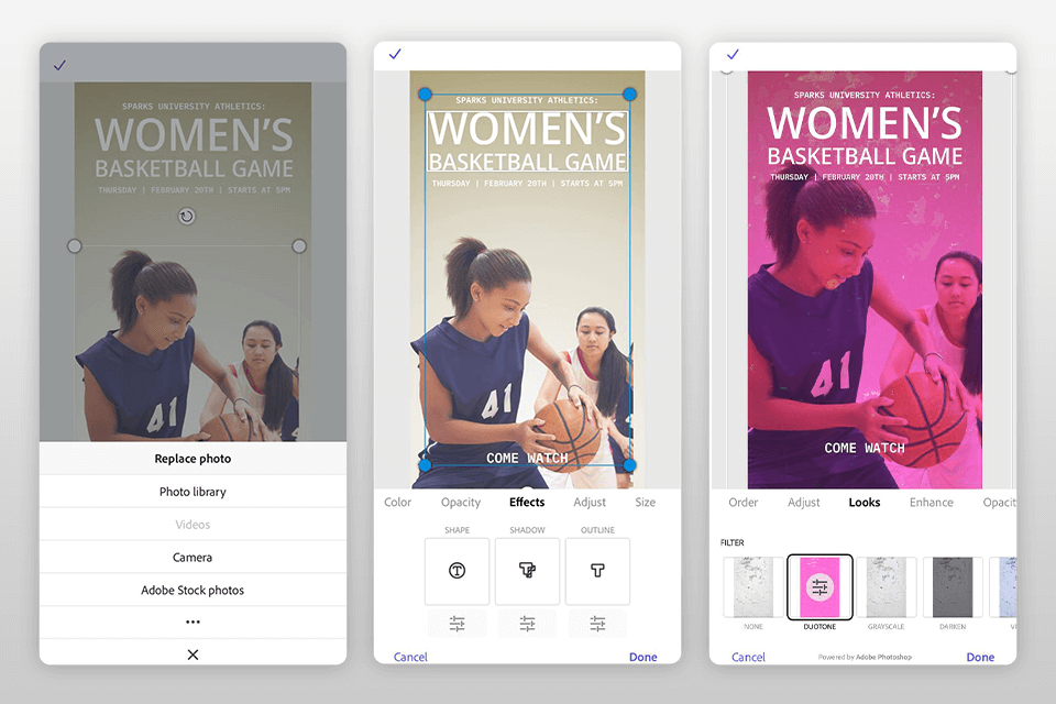 adobe express تطبيق لواجهة قصص instagram
